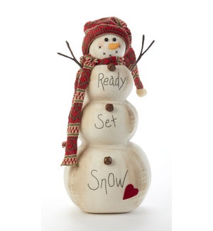 "Ready- Set-Snow" Knit Snowman