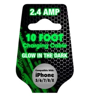 10ft Cable Glow in the Dark - for iPhone