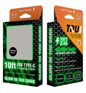 10ft Boxed Glow Cables for Type-C
