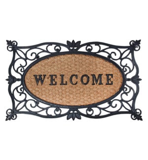 "WELCOME" Cocos Doormat, Rubber/Coconut Fiber