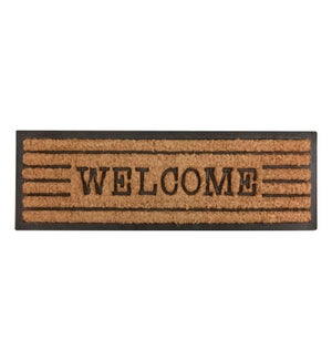 "WELCOME" Long Cocos Doormat, Rubber/Coconut Fiber