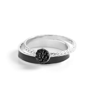 Ciao Ciao! Ring Stacks - Lucia - Black - 6