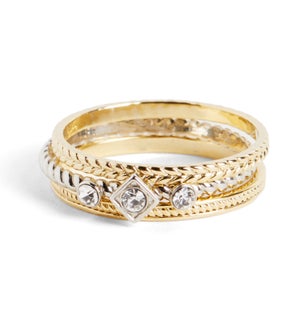Ciao Kaia Ring Stack - Silver and Gold - 6