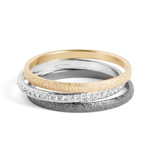 Ciao Odessa Ring Stack - Silver and Gold - 6