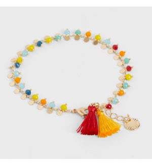 Coco + Carmen Amelia Bracelet - Gold and Red