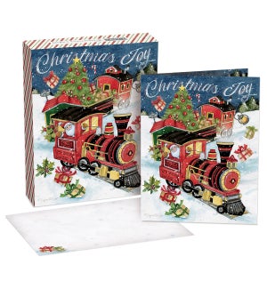 ALL ABOARD BOXED CHRISTMAS CARDS