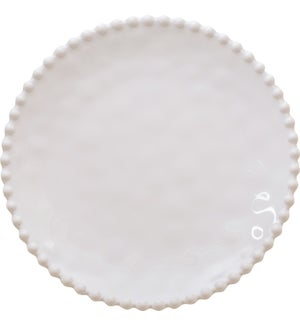 Beaded Pearl  8 in. Round Salad Plate Cream