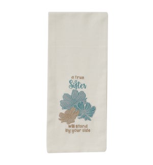 A TRUE SISTER EMBROIDERED DISHTOWEL