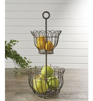 2-TIER SCALLOP BOWL STAND