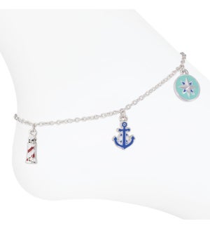 Anklet-Colorful Multi Nautical