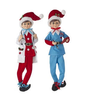 *DC* 16 Doctor and Nurse Posable Elf