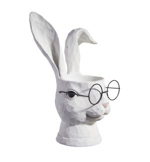 *DC* 15.75 Rabbit with Glasses Planter
