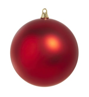 *DC* 10 Matte Red Ball Ornament