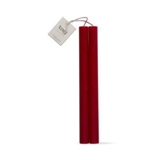 10" STRAIGHT CANDLES SET/2 RED