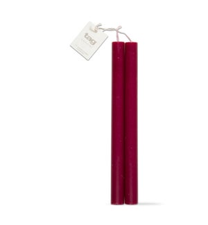 10" STRAIGHT CANDLES SET/2 CRANBERRY