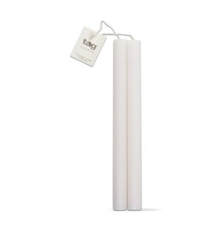 10" STRAIGHT CANDLES SET/2 WHITE