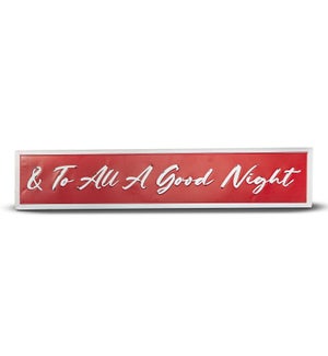 & TO ALL A GOOD NIGHT ENAMEL SIGN