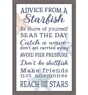 ADVICE FROM A STARFISH - 12X18 FRAMED