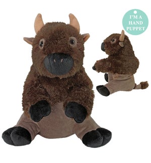 10" American Bison Hand Puppet, SuperSoft
