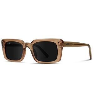 Bridget - Square Retro Flat Shape Polarized Sunglasses For Women