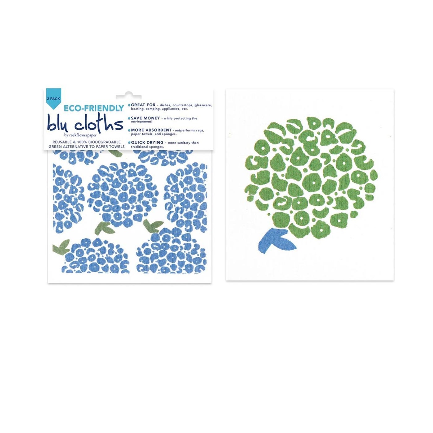 Hortensia Blu Cloth Set 2 - rockflowerpaper | Simblist Group