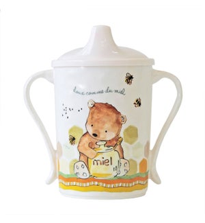 DOUX COMME DU MIEL 'SWEET AS HONEY' TEXTURED SIPPY CUP