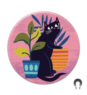 Allison Cole Illustration - Black Cat With Plants