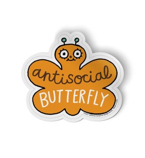 Antisocial Butterfly Sticker