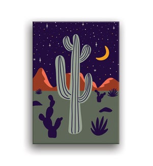 Allison Cole Illustration - Cactus Moon Rectangle Magnet