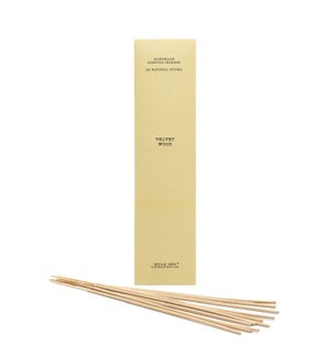 20 incense 9" sticks. Velvet Wood- TESTER