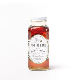 8 oz maple syrup in farmhouse bottle
