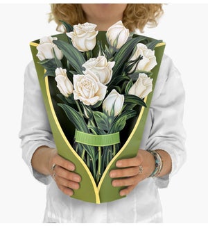 White Roses (8 Flowers with envelope @$5.25 plus 1 display sample)
