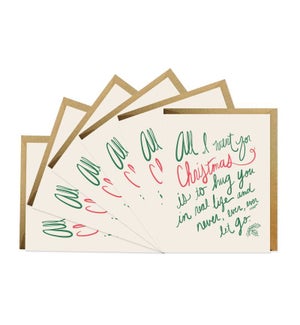 All I Want For Christmas Boxed Set Of 6 Cards