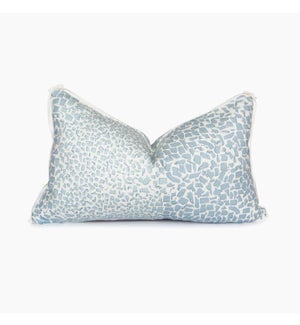 50 States Leopard Lumbar Pillow - Powder Blue