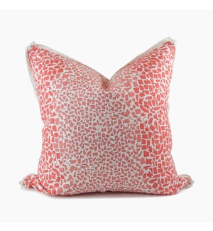 50 States Leopard Square Pillow - Coral