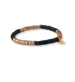 black gold sequin stretch bracelet