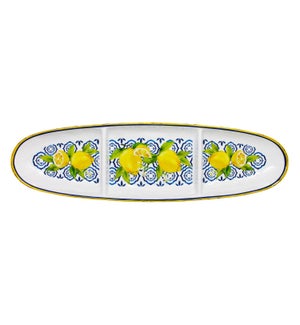 16" OVAL SECT TRAY PALERMO