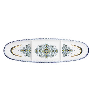 16" OVAL SECT TRAY SORRENTO