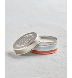 3.5 oz. tin candle with top - Oui!