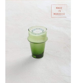 5 oz. Tall Green Glass Candle - Moroccan Mint