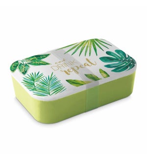 BAMBOO LUNCH BOX - EAT DRINK, REPEAT (THE JUNGLE)