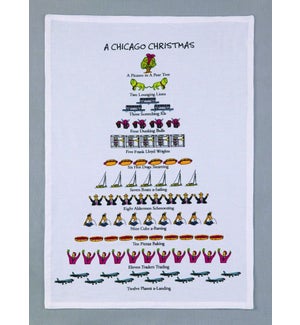 A Chicago Christmas Print Kitchen Towel