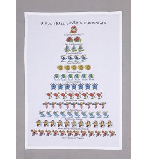 A Football Lover's Christmas Print Kitchen Towel