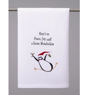A FASTER METABOLISM KITCHEN TOWEL 16X25" 100% COTTON