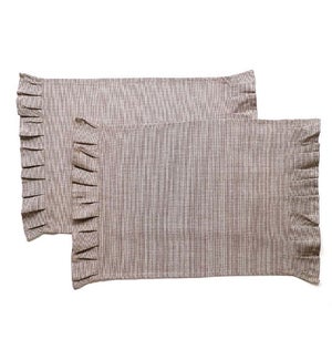 FRILL CHECK PLACEMAT BROWN