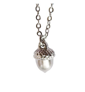 Acorn Necklace - Silver