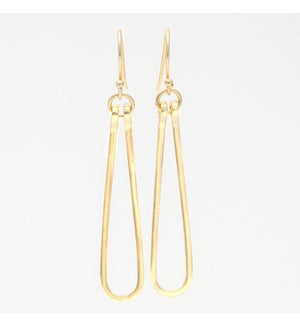 18K Gold Plated Ovate Hoop Earrings