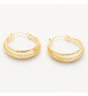 18K Gold Plated Round Hoop Earrings