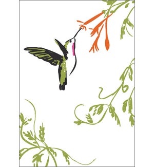 RBI-04 Hummingbird & Honeysuckle Note Card