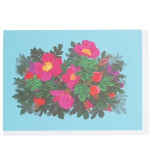 Beach Roses Single Note Card